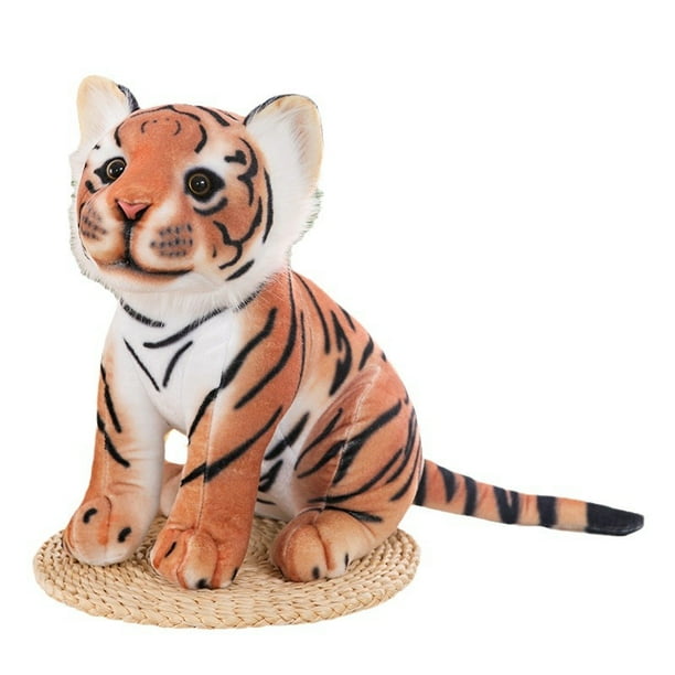 Muñeca de peluche realista con forma de tigre, 30 cm, con dibujos animados de peluche