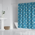thumbnail image 2 of Blue Cartoon Unicorn Rainbow Cloud Star Balloon Shower Curtain 72"x72" ,Bathroom Decorative Shower Curtains Set with 12 Hooks,Modern Waterproof Washable Shower Curtain, 2 of 6