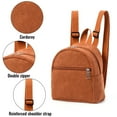 thumbnail image 3 of Small Corduroy Mini Backpack Purse for Women – Cute Brown Backpack, Stylish Shoulder Bag, Compact Side Purse for Travel, School,Pad Mini – with Zipper & Water Bottle Pocket, 3 of 6