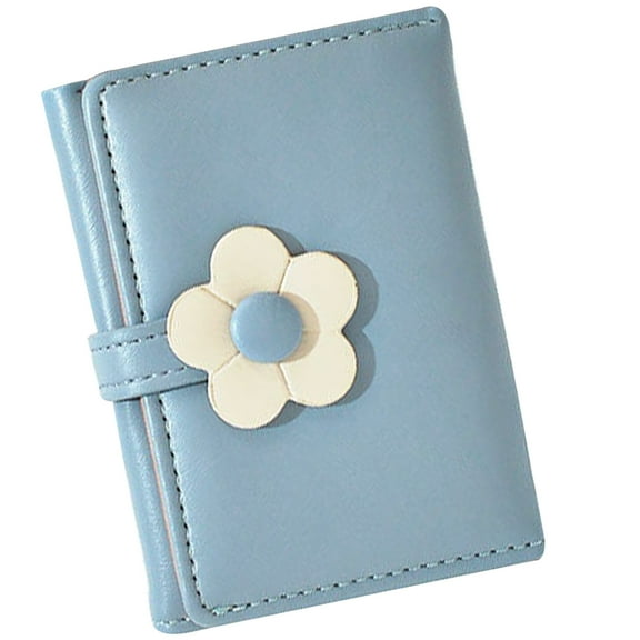 Soimiss Cute Small Wallet for Girls Sky-Blue Nylon Thread 1Pcs