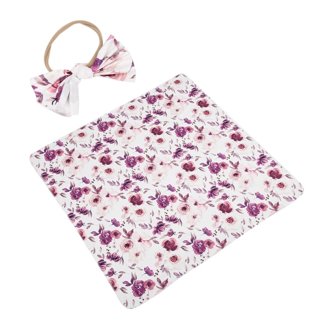 Recepción De Manta Envolvente Para Recién Nacido, Conjunto De Diadema Para Bebé, Accesorios De Manta De Recepción Suave