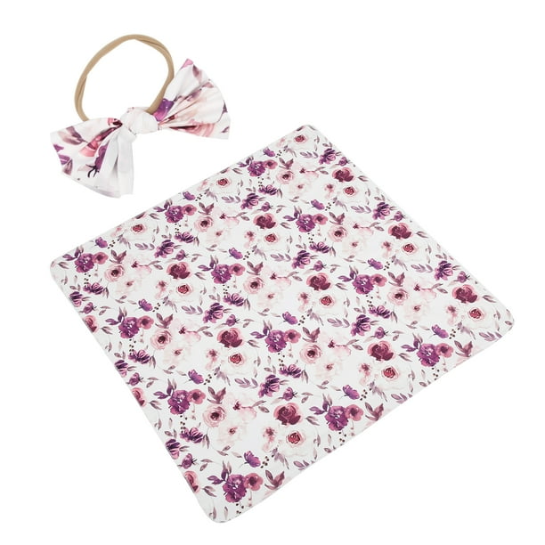 Recepción De Manta Envolvente Para Recién Nacido, Conjunto De Diadema Para Bebé, Accesorios De Manta De Recepción Suave