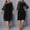 Black, variant on Daolelai Hollow See-Through Mesh Chiffon Double-Layer Plus Size Dress
