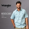 thumbnail image 3 of Wrangler Authentics mens Short Sleeve Classic Woven Button Down Shirt, Elmwood Heather, Medium US, 3 of 3