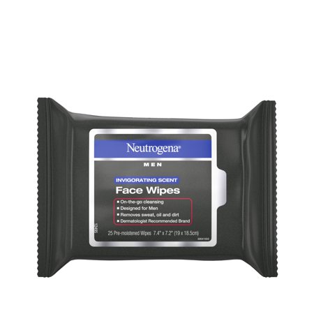 Neutrogena Men Travel Face Wipes, Oil-Free & Alcohol-Free, 25 (Best Mens Face Wipes)