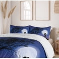 thumbnail image 6 of Ambesonne Night Duvet Cover Sets, Romantic Man Woman Hug, 2-Queen, Black Blue White, 6 of 7