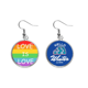 thumbnail image 1 of Rainbow gay lesbianas transexuales bisexuales Cuelgue la joyería del pendiente del hielo del invierno de la gota Unbranded M, 1 of 3