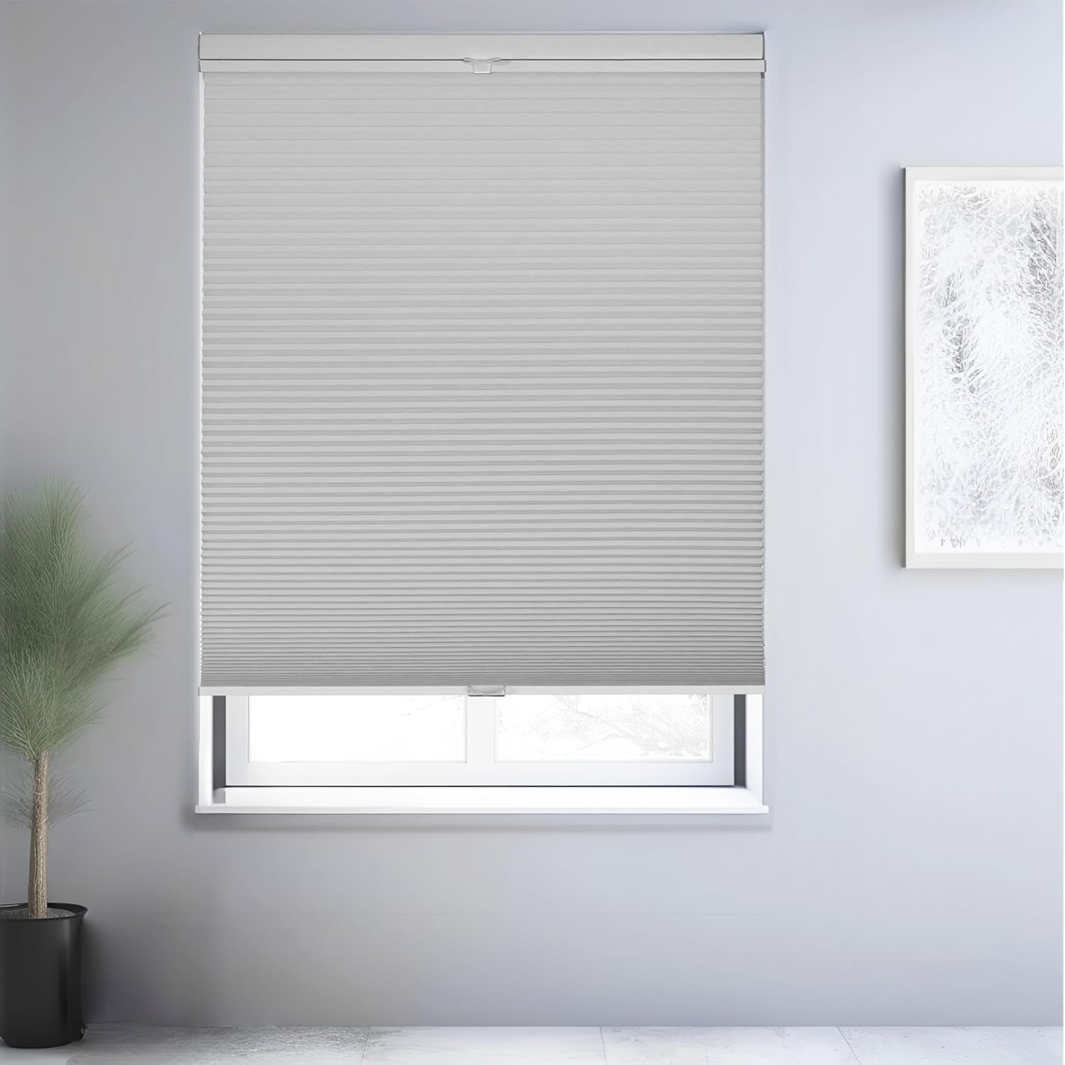 Chicology White Blackout Cordless Top Down Bottom Up Cellular Shades 48.5 in. W x 72 in. L