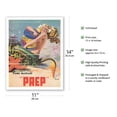 thumbnail image 2 of Happy Mermaid - PREP Medicated Skin Cream ca. 1955 - Vintage Advertising Poster by Erasmo Ferrante c.1950s - Fine Art Matte Paper Print (Unframed) 11x14in, 2 of 4
