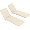 thumbnail image 2 of Outsunny 2-Piece Patio Chair Cushions with Back, 72" x 21" x 3" Replacement Cushions with Ties for Outdoor Lounge Chair, Beige, 2 of 9