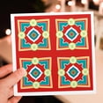 thumbnail image 7 of 3drose, Spanish Tile Design Red and Blue, 12 Greeting Cards with Envelopes, 7 of 7