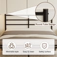 thumbnail image 5 of Roomdiary 14 inch Metal Full Size Bed Frame with Headboard and Footboard, No Box Spring Required Platform, Easy Assembly, Black, 5 of 9