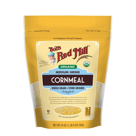 Bobs Red Mill Organic Medium Grind Cornmeal, 24 Oz