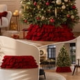 thumbnail image 5 of Sahpxhe Christmas Tree Collar, Vintage Multi Layer Ruffled Velvet Tree Base Skirt for Indoor Outdoor Home Holiday Decoration, 5 of 7
