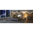 thumbnail image 6 of Full Size Pine Wood Bed with Bookcase Headboard, LED Motion Sensor, No Spring Box, White for Bedroom, 6 of 26