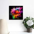 thumbnail image 4 of Chilfamy Colorful Explosion Colored Powder Canvas Wall Art Decor 12x12in, 4 of 6
