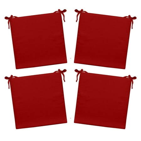 RSH Décor Set of 4 Indoor / Outdoor Solid Red Fabric 3