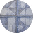 thumbnail image 2 of Addison Rugs Mayfield Premium Machine Washable Transitional Geometric Denim Round Rug, 8' x 8', 2 of 6