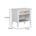thumbnail image 5 of Heo Nightstand, 1 Brown Rattan Woven Drawer, Open Shelf, White Wood, 5 of 6