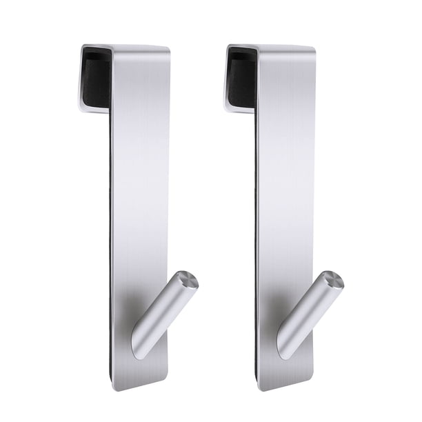 Ganchos para puerta de ducha Wior de acero inoxidable de 12,7 cm, paquete de 2