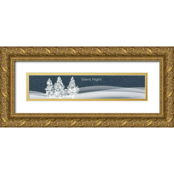 Murdock, Ramona 24x8 Gold Ornate Wood Framed with Double Matting Museum Art Print Titled - Silent