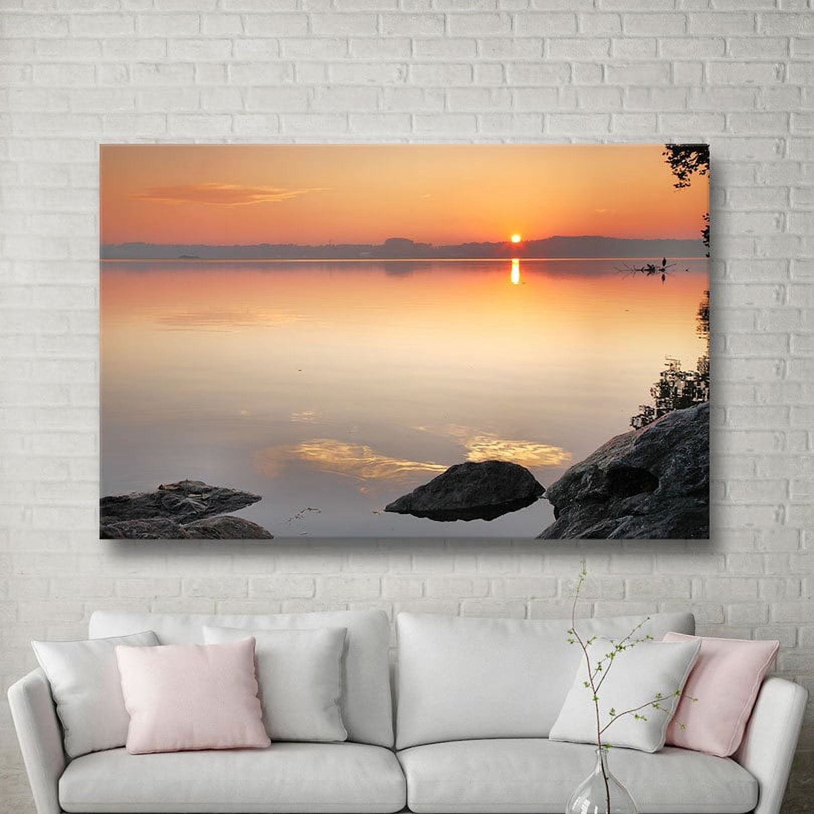 ArtWall Steven Ainsworth "Potomac Sunrise" Gallery-Wrapped Canvas