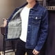 thumbnail image 2 of Chaqueta vaquera con botones para hombre, acolchada con relleno de lana de oveja, abrigos vaqueros para hombre, azul cálido, original Y2k, al precio más bajo, estética rockera G, 2 of 5