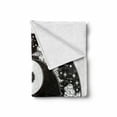 thumbnail image 2 of Ying Yang Soft Flannel Fleece Throw Blanket, Stars and Moon Design Starry Night Sky Peace Magic Boho, Cozy Plush for Indoor and Outdoor Use, 50" x 70", Black and White, by Ambesonne, 2 of 6