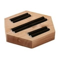 thumbnail image 2 of Expositor de anillos de madera, bandejas para pendientes, 3 ranuras, organizador de joyas Negro, 2 of 7
