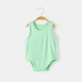 thumbnail image 2 of KAUOD Cotton Soft Sleeveless Bodysuits for Baby Boys Solid Loose Short Romper Toddler New Born Undershirts Tank Top Clothes, 2 of 5