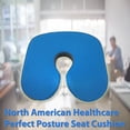 thumbnail image 5 of Jobar International North American Posture Seat Cushion for Tailbone Sitting Relief Blue 14in x 14in, 5 of 5
