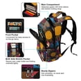 thumbnail image 5 of FORMRS Unisex Backpack Elementary School Travel Bookbag with Reflective Stripes, Futuristic Circles, 5 of 7