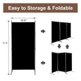 thumbnail image 3 of YASRKML Room Divider, 3 Panel Folding Privacy Screen for Office, Room Divider Screen Freestanding Partition Room Separators Fabric Panel 102"x71.3", Black, 3 of 6