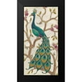 thumbnail image 2 of Vess, June Erica 9x14 Black Modern Framed Museum Art Print Titled - Peacock Fresco II, 2 of 5