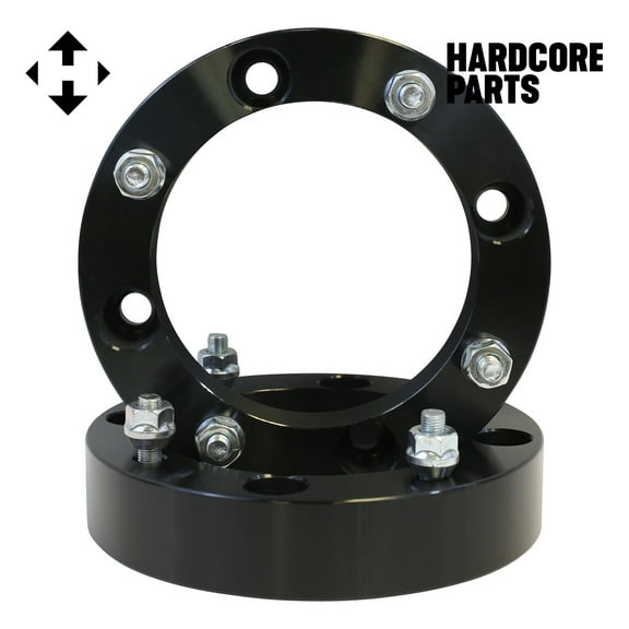2 QTY 1.5" Black 4x156 ATV Wheel Spacers Adapters Studs 3/8"-24 Center Bore 131mm