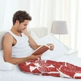 thumbnail image 4 of Uemuo Hearts Pattern Men's Wide Leg Palazzo Lounge Pants with Pockets Light Weight Loose Comfy Casual Pajama Pants-Medium, 4 of 9