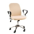 thumbnail image 1 of 2 Pieces Split Soft Solid Washable Armchair Seat Stretch Case Office Chair Cover, 1 of 5