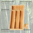 thumbnail image 5 of Bamboo Kitchen Drawer Organizer, 7 Inch Silverware Utensil Holder for Small Drawer, Wood Silverware Organizer for Cutlery, 5 of 7