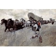 thumbnail image 2 of Pyle, Howard 18x13 White Modern Wood Framed Museum Art Print Titled - The Connecticut Settlers Entering The Western Reserve, 2 of 4