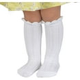 thumbnail image 3 of JIANFANG Baby Girls Knee High Socks Cotton Uniform Socks Tube Ruffled Stockings Newborn Infant Toddler (Pack of 3/5), 3 of 6