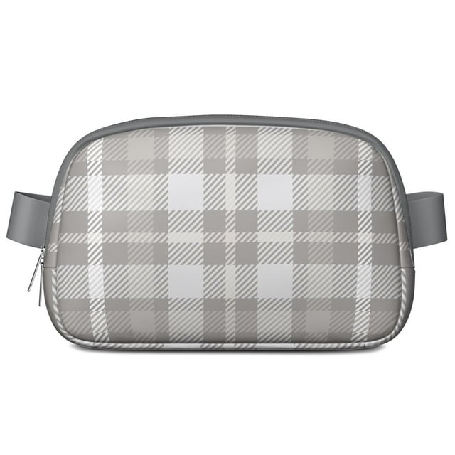 Rustic Farmhouse Plaid Fanny Pack – Classic Checkered Belt Bag with Geometric Retro Feel