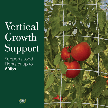 Gardeneer by Dalen Trellis Netting for Vertical Gardening – Heavy Duty Material – Tangle Free Nylon - 7" Mesh - 5' x 60'