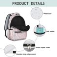 thumbnail image 4 of Pink and White Leopard Print Backpack for School, Cute School Bag with Adjustable Shoulder Straps and Padded Back, 15.3"x11"x7.1", 4 of 5