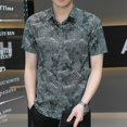 thumbnail image 3 of Ropa Floral Manga Corta Hombre Tops Gráficos con Estampado Camisas y Blusas para Hombre Estampado Casual Diseñador Xxl Estilo Coreano SI, 3 of 5