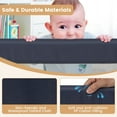 thumbnail image 5 of Spaco 60-Inch Foldable Bed Rail Swing Down Baby Bed Guard Rail with Adjustable Safety Strap-Grey, Bed Rail for Queen, King, Twin, and Bunk Size Beds, 5 of 8