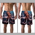 thumbnail image 3 of luoweisi Men's Beach Shorts Quick Dry Swim Trunks with Mesh Lining Octopus 2XL, 3 of 5