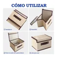 thumbnail image 3 of Caja de almacenamiento de ropa plegable de 2 piezas con tapa ER, 3 of 5