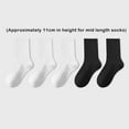 thumbnail image 2 of Ukumplol Mens Socks Wool Socks Mens 5 Socks Men's Summer Socks Sweat Absorbent Mid Tube Socks Black Business Sports Stockings Stocking Stuffers for Adults Men Black 2 One Size, 2 of 9