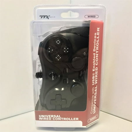PS3/PC Black USB Wired Controller [TTX Tech]