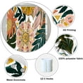 thumbnail image 5 of Bohemian Floral Bathroom Shower Curtain Boho Abstract Tropical Leaves Flowers Shower Curtain with Hooks Polyester Waterproof Fabric Paisley Unique Trendy Woman Shower Curtain Decor, 72x72 Inch, 5 of 6
